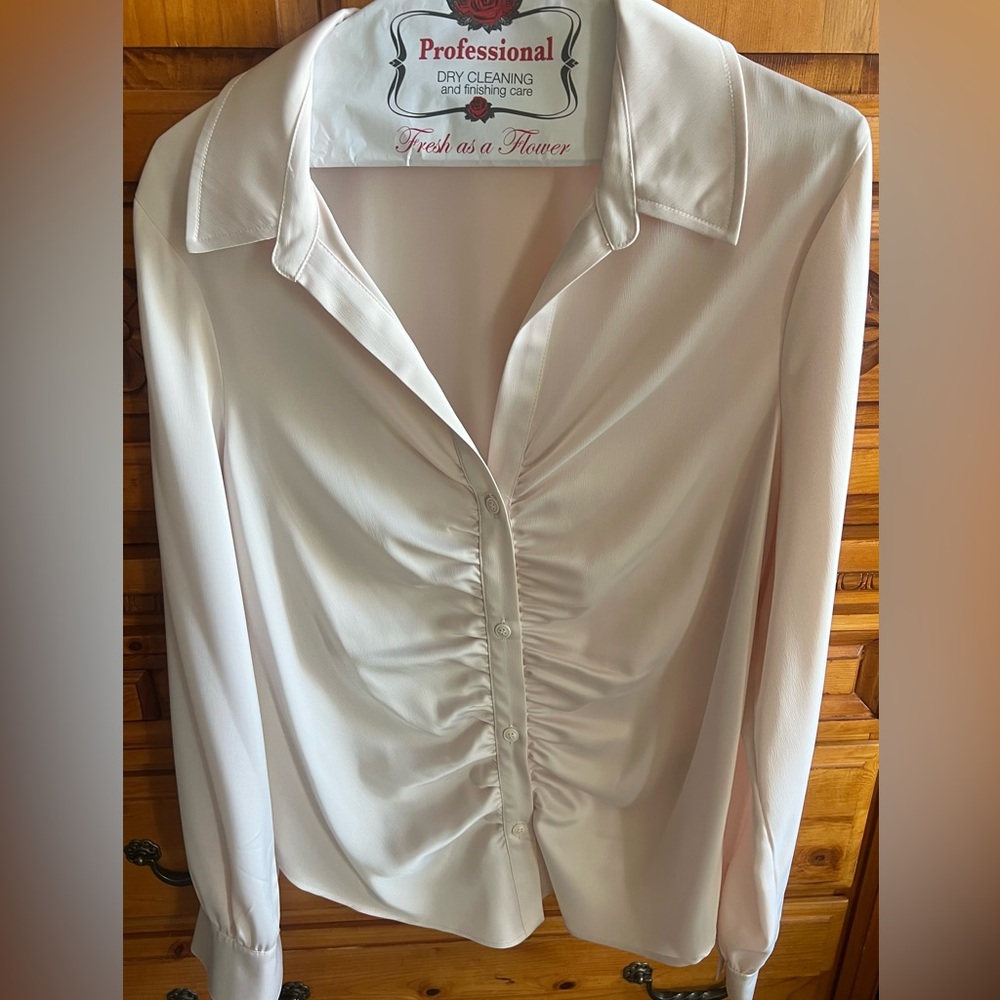 Sanctuary light pink Ruched Blouse